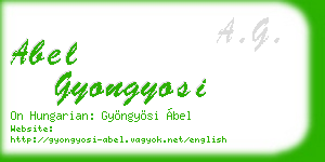 abel gyongyosi business card
