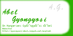 abel gyongyosi business card